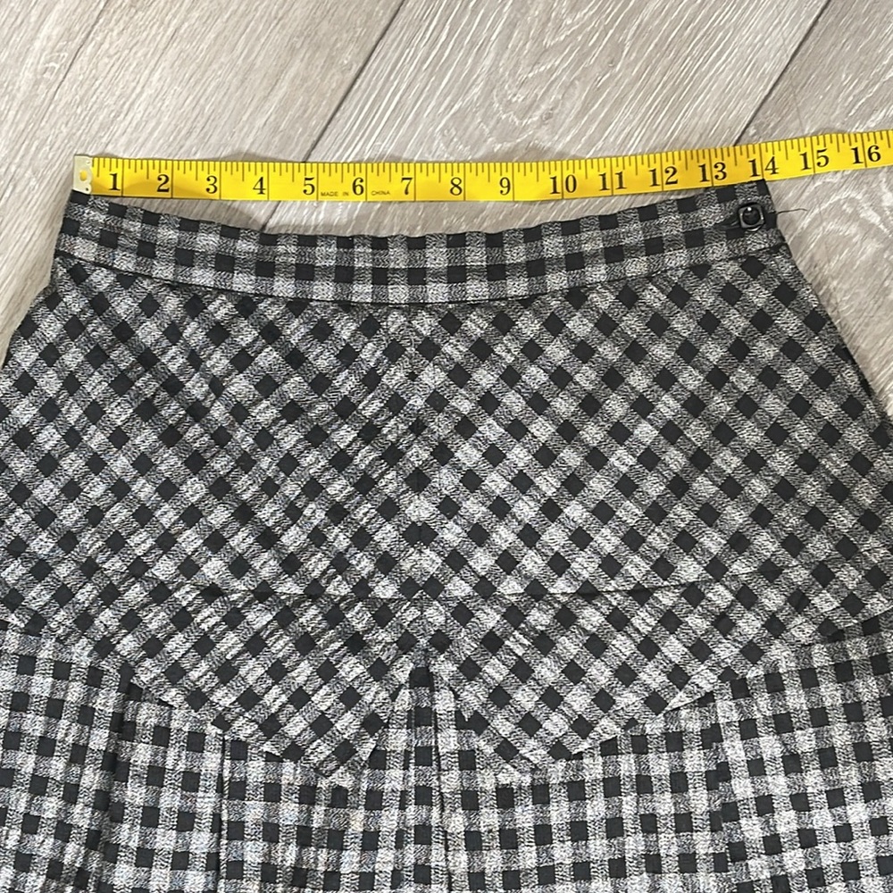 Vintage Arda Ruse Check Pleated Soviet Skirt - Picture 16 of 17